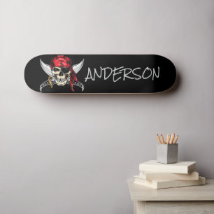 Personalized  Pirate Ship Skull Skateboard
