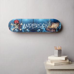 Personalized Pirate Treasure Skateboard