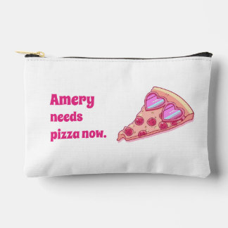 Personalized Pizza Lover Cute Girly Aesthetic Zubehörtasche