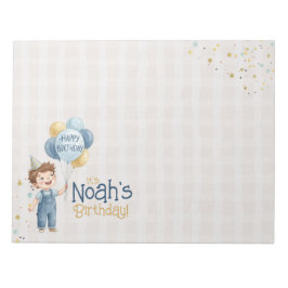 Personalized Placemat Boy Birthday Party Notizblock