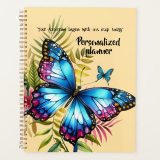 Personalized planner "Tropical butterflies" Planer