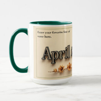 Personalized Poetry in Bloom Aesthetic Gift Tasse