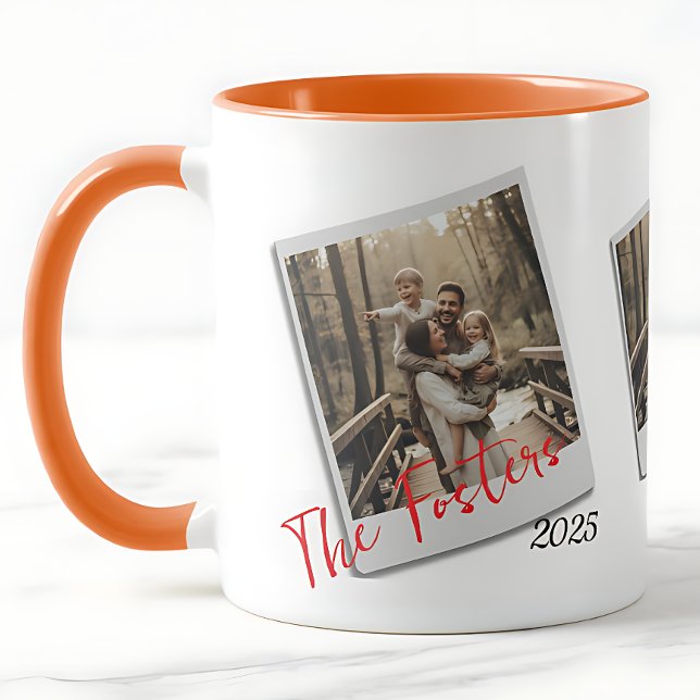 Personalized Polaroid Family Photo  - Modern gift Tasse (Von Creator hochgeladen)