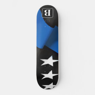 Personalized Police Flag Thin Blue Line Skateboard