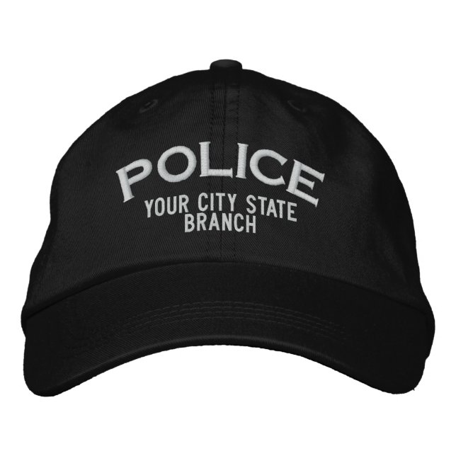 Personalized Police Hat Bestickte Kappe (Vorderseite)