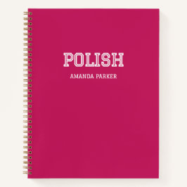 Personalized Polish Raspberry Calendar 2026-2027 Notizbuch
