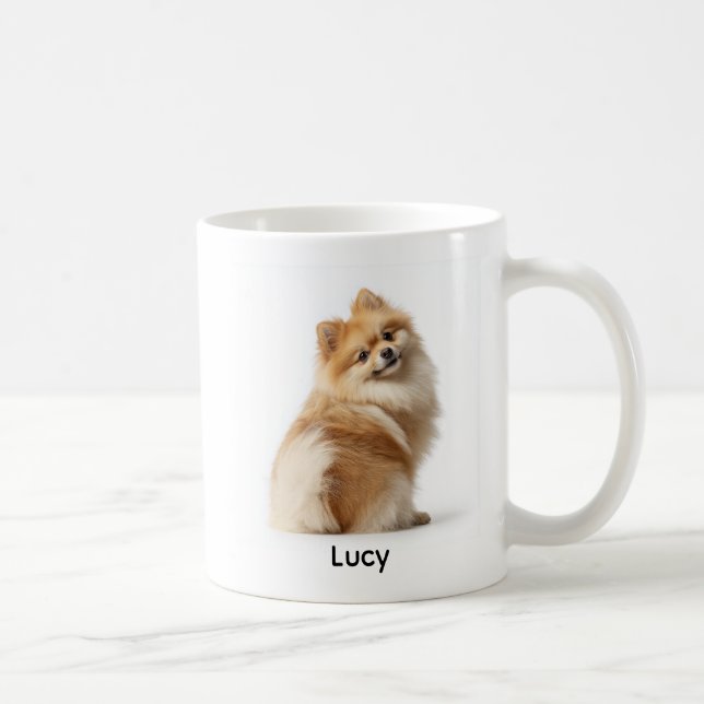 Personalized Pomeranian “I Own You” Design Kaffeetasse (Rechts)