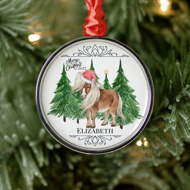 Personalized Pony Christmas Ornament Keepsake (Baum)