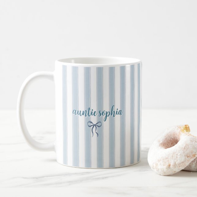 Personalized Pregnancy Reveal, New Aunt Gift Kaffeetasse (Mit Donut)