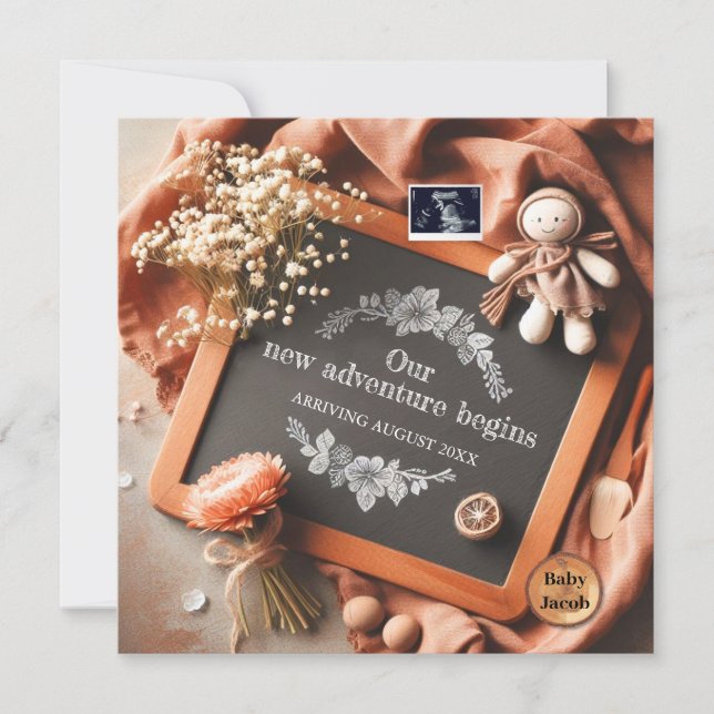 Personalized Pregnancy Reveal - Ultrasound  Photo (Vorderseite)