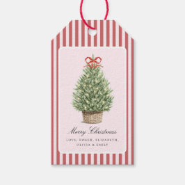 Personalized Preppy Coastal Tree Christmas Geschenkanhänger