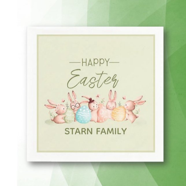 Personalized, pretty Easter festive napkins Serviette (Von Creator hochgeladen)