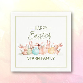 Personalized, pretty Easter festive napkins Serviette