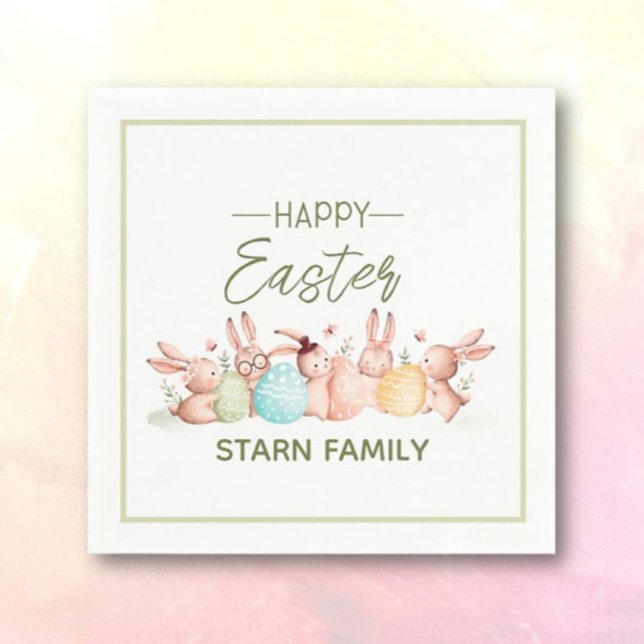 Personalized, pretty Easter festive napkins Serviette (Von Creator hochgeladen)