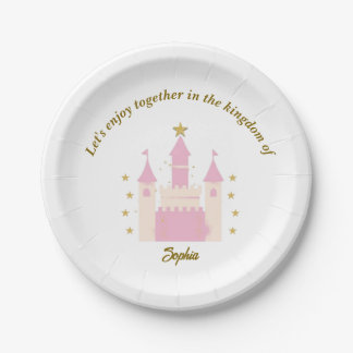 "Personalized Princess and Castle Plates | Magical Pappteller