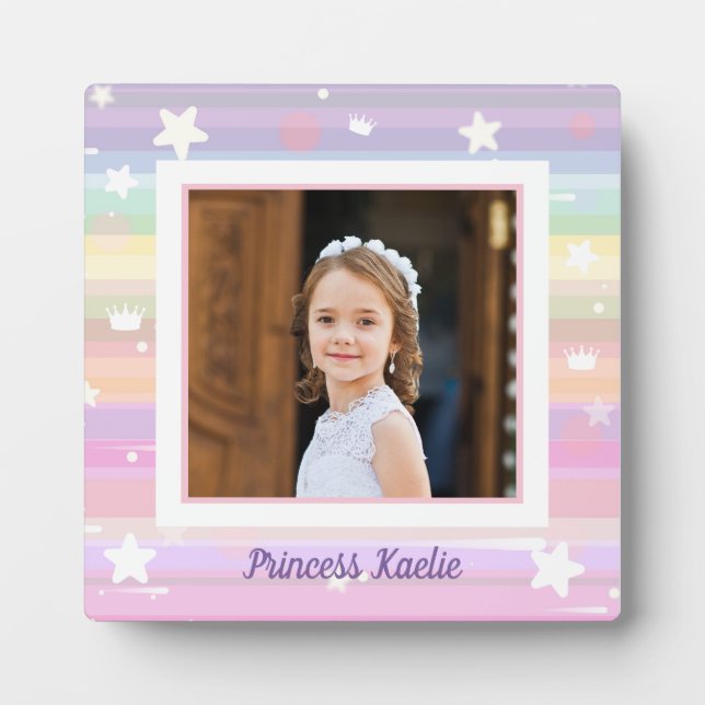 Personalized Princess Photo tabletop Plaque Fotoplatte (Vorderseite)