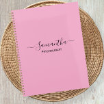 Personalized Professional Planner for Specialist Planer<br><div class="desc">Personalized Professional Planner for Specialist Careers This planner was specifically designed to enhance professional identity. The pastel pink cover conveys calm and professionalism. The design features the professional's name in a wide and refined cursive font, enriched by calligraphic decorations. Below the name, the profession (e.g., "PSYCHOLOGIST") is clearly indicated in...</div>