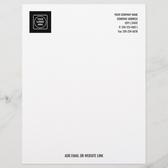 Personalized Promo Business Logo letterhead Briefbogen (Vorderseite)