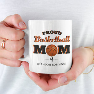 Personalized Proud Basketball Mom Kaffeetasse