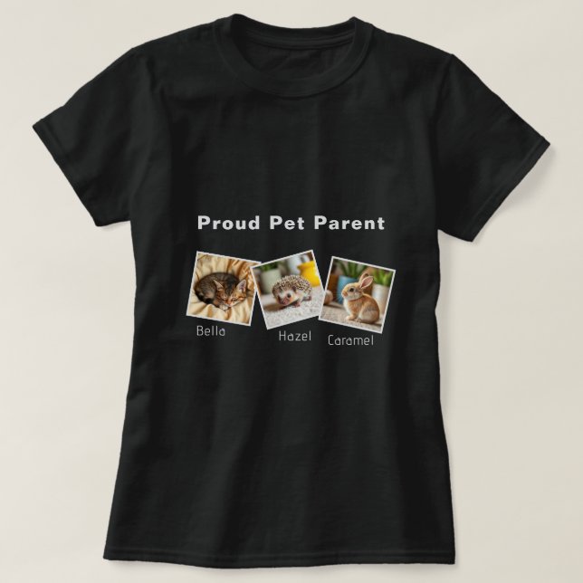 Personalized Proud Pet Parent T-Shirt (Design vorne)