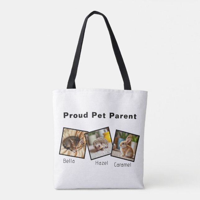 Personalized Proud Pet Parent Tote Bag (Rückseite)