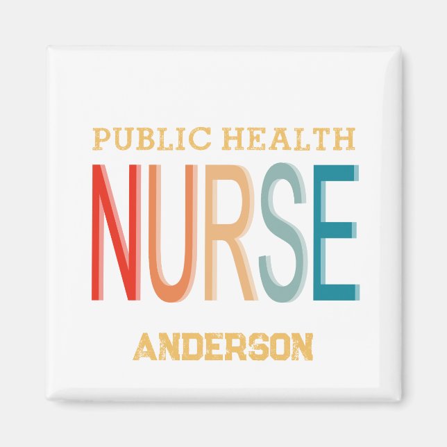 Personalized Public health nurse RN gifts Magnet (Vorne)