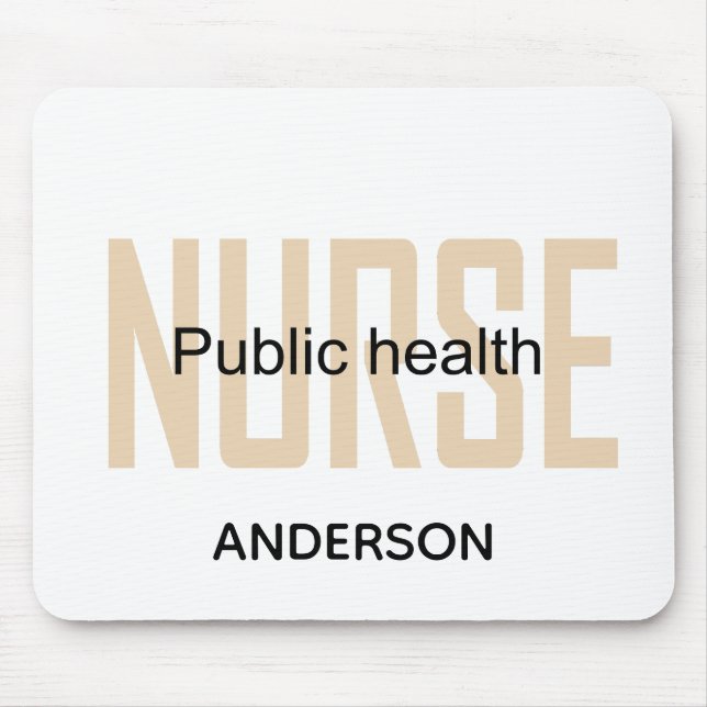 Personalized Public health nurse RN gifts Mousepad (Vorne)
