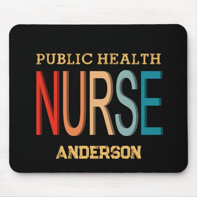 Personalized Public health nurse RN gifts Mousepad (Vorne)
