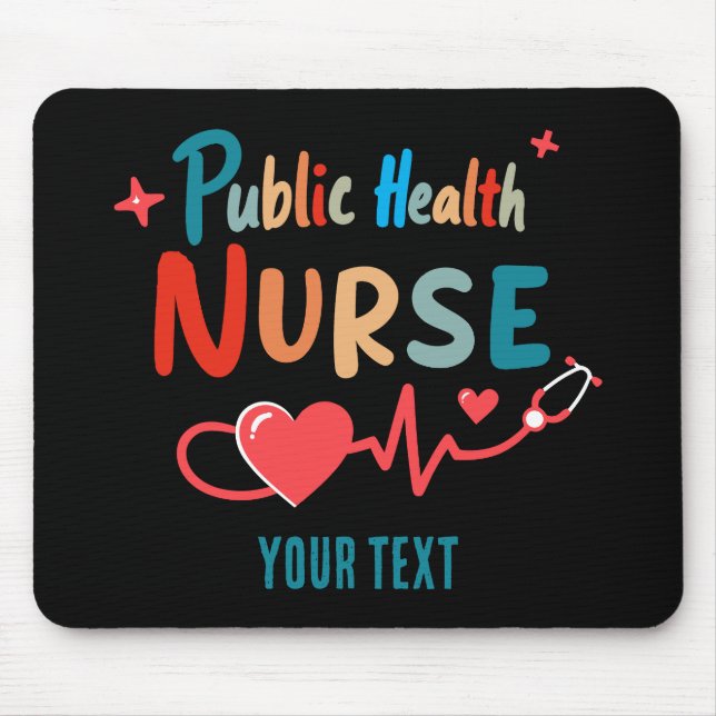 Personalized Public health nurse RN gifts Mousepad (Vorne)