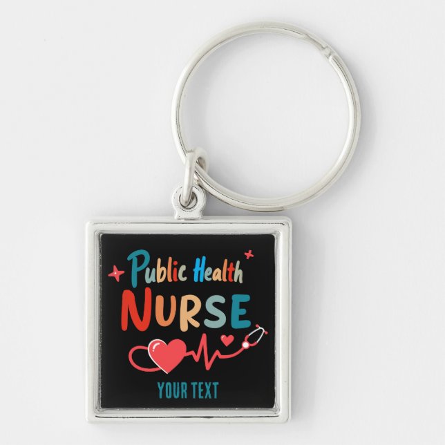 Personalized Public health nurse RN gifts Schlüsselanhänger (Vorne)