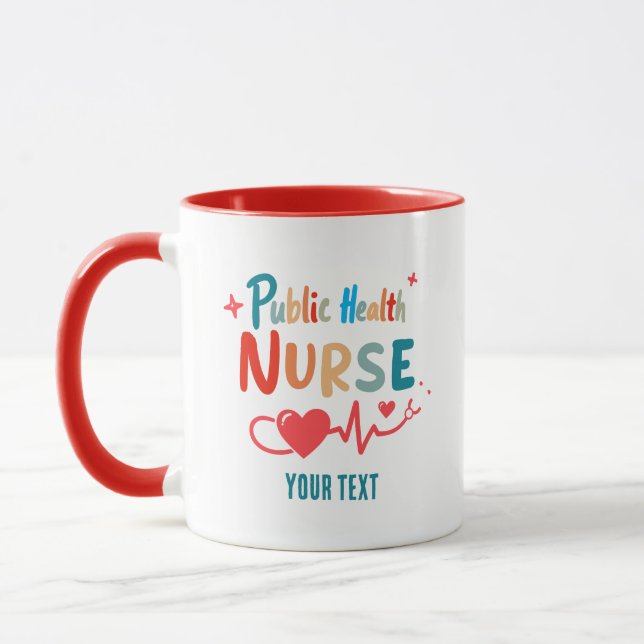 Personalized Public health nurse RN gifts Tasse (Links)