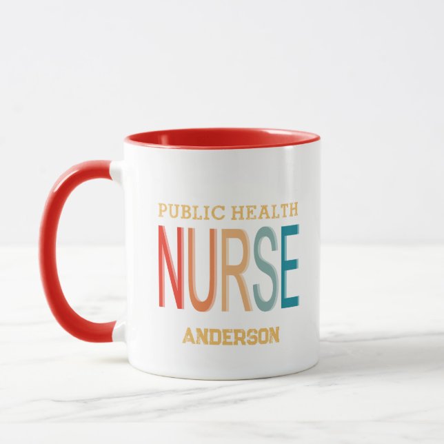 Personalized Public health nurse RN gifts Tasse (Links)