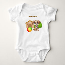 Personalized Puppy Baby Bodysuit Strampler