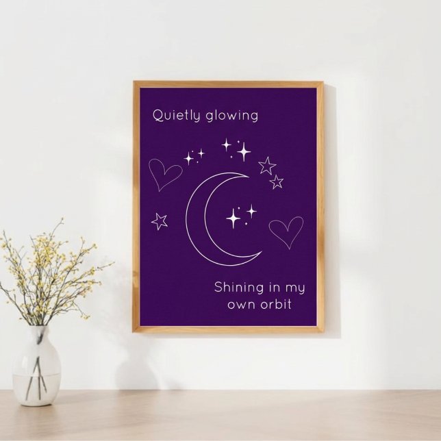 Personalized Purple Celestial Line Art Poster (Von Creator hochgeladen)