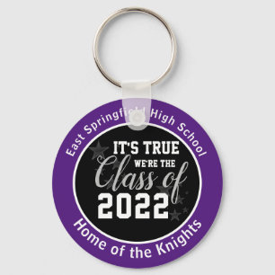Personalized Purple High School Class of 2022 Schlüsselanhänger