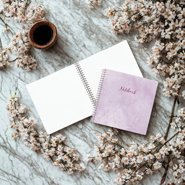 Personalized Purple Marble Notebook Notizbuch (Von Creator hochgeladen)