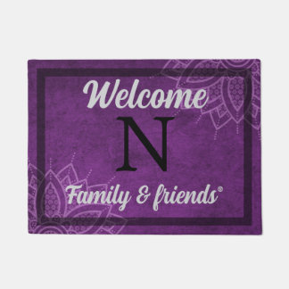 Personalized Purple Welcome Doormat Fußmatte