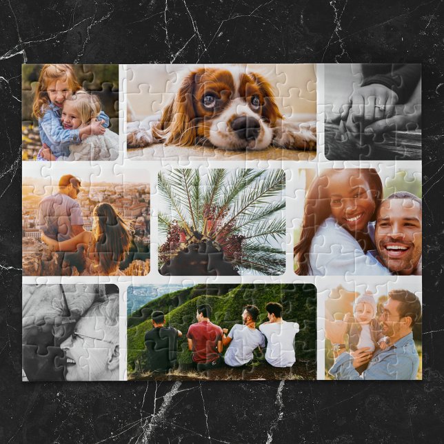Personalized Puzzle 9 Photo Collage in White Frame (Von Creator hochgeladen)