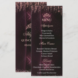 Personalized Quinceañera Menu Card | QUINCEAÑERA Menükarte