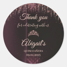 Personalized Quinceañera Stickers | Custom Name & 