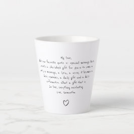 Personalized Quote Handwritten Coffee Tea Milchtasse