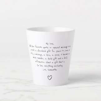 Personalized Quote Handwritten Coffee Tea Milchtasse