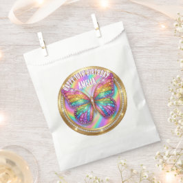 Personalized Rainbow Glitter Butterfly Geschenktütchen