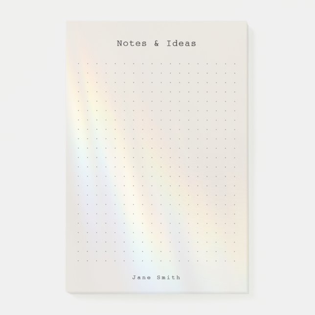 Personalized rainbow light aesthetic dot Grid  Post-it Klebezettel (Vorderseite)