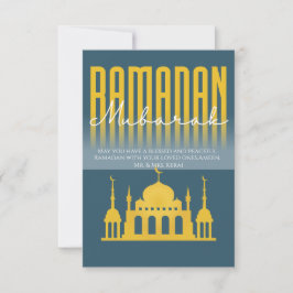 Personalized Ramadan Mubarak greeting card Dankeskarte