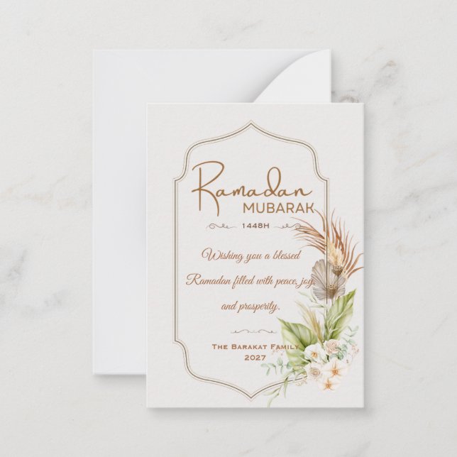 Personalized Ramadan Mubarak Greeting Card Mitteilungskarte (Vorderseite)