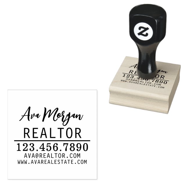 Personalized Real Estate Agent Gift Gummistempel (Stempel)