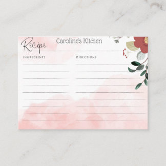 Personalized Recipe Card for Bridal Shower Begleitkarte