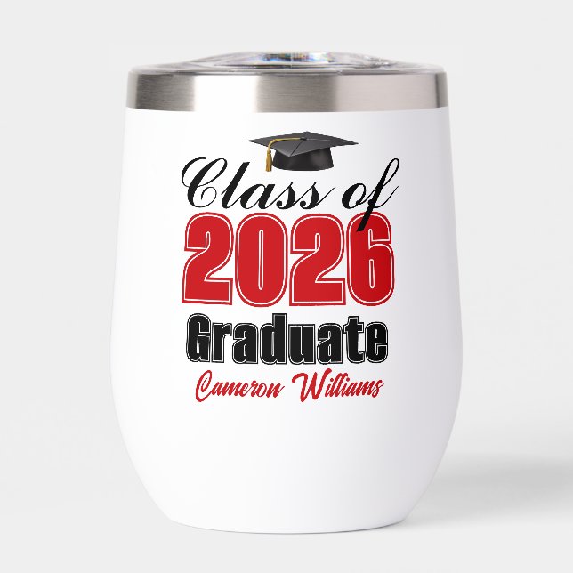 Personalized Red Class of 2026 Graduation (Vorderseite)