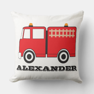 Personalized Red Fire Truck Kissen